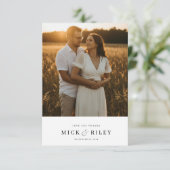 ミニマエレガントリスト結婚写真 サンキューカード (スタンド正面)