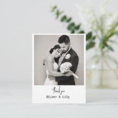 ミニマエレガントリスト結婚写真 サンキューカード (スタンド正面)