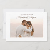 ミニマエレガントリスト結婚写真 招待状 (正面)