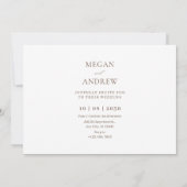 ミニマエレガントリスト結婚写真 招待状 (裏面)