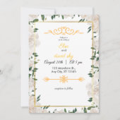 ミニマエレガントリスト結婚式招待状カード 招待状 (正面)