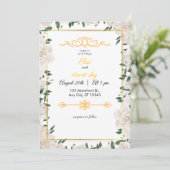 ミニマエレガントリスト結婚式招待状カード 招待状 (スタンド正面)