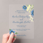 ミニマエレガントリスト結婚式招待状テンプレート アクリル招待状 (インサイチュ (ポータブル))