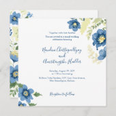 ミニマエレガントリスト結婚式招待状テンプレート | E (正面/裏面)