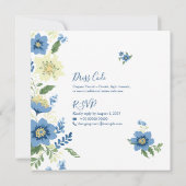 ミニマエレガントリスト結婚式招待状テンプレート | E (裏面)