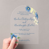 ミニマエレガントリスト結婚式招待状テンプレート | E アクリル招待状 (インサイチュ (ポータブル))