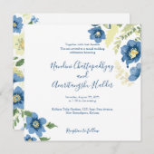 ミニマエレガントリスト結婚式招待状テンプレート | E シーズンカード (正面/裏面)