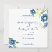 ミニマエレガントリスト結婚式招待状テンプレート | E シーズンカード (正面)