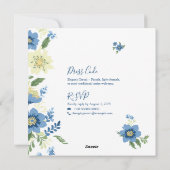 ミニマエレガントリスト結婚式招待状テンプレート | E シーズンカード (裏面)