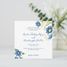 ミニマエレガントリスト結婚式招待状テンプレート | E