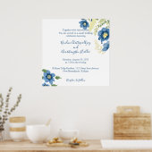 ミニマエレガントリスト結婚式招待状テンプレート | E ポスター (キッチン)