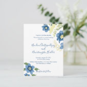 ミニマエレガントリスト結婚式招待状テンプレート | E ポストカード (スタンド正面)