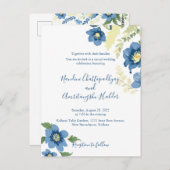 ミニマエレガントリスト結婚式招待状テンプレート | E ポストカード (正面/裏面)