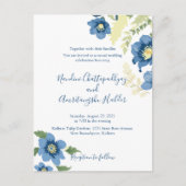 ミニマエレガントリスト結婚式招待状テンプレート | E ポストカード (正面)