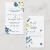 ミニマエレガントリスト結婚式招待状テンプレート | E 名刺 (正面/裏面)