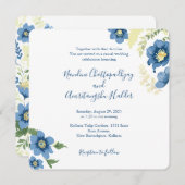 ミニマエレガントリスト結婚式招待状テンプレート | E 招待状 (正面/裏面)