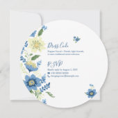 ミニマエレガントリスト結婚式招待状テンプレート | E 招待状 (裏面)