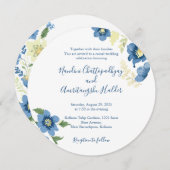 ミニマエレガントリスト結婚式招待状テンプレート | E 招待状 (正面/裏面)