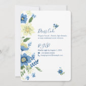 ミニマエレガントリスト結婚式招待状テンプレート | E 招待状 (裏面)