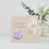 ミニマエレガントリスト結婚式招待状 (スタンド正面)