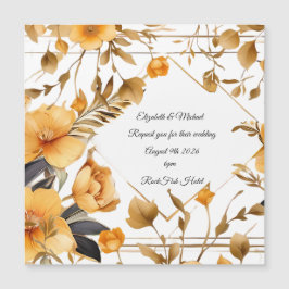 ミニマエレガントリスト結婚式招待状