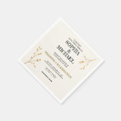 ミニマエレガントリスト結婚式招待状 スタンダードカクテルナプキン (角)