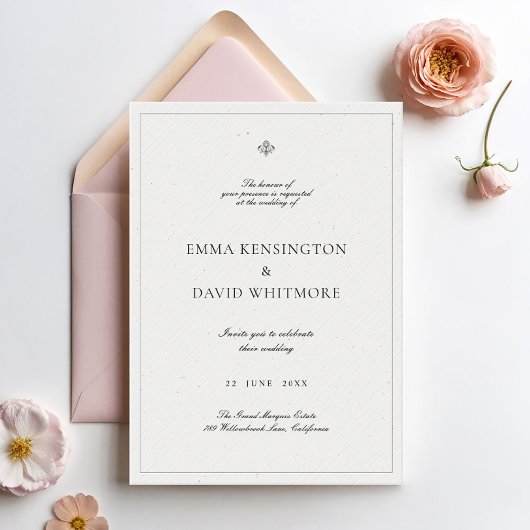 ミニマエレガントリスト結婚式招待状 招待状