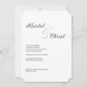 ミニマエレガントリスト結婚式招待状 招待状 (正面)