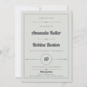 ミニマエレガントリスト結婚式招待状 招待状 (正面)