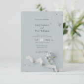 ミニマエレガントリスト結婚式招待状 招待状 (スタンド正面)