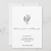 ミニマエレガントリスト結婚式招待状 招待状 (正面)