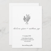 ミニマエレガントリスト結婚式招待状 招待状 (正面/裏面)