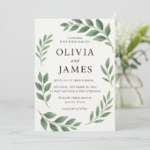 ミニマエレガントリスト結婚式招待状withボタニック 招待状 (スタンド正面)