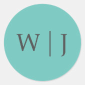 ミニマエレガントリスト結婚式用シール ラウンドシール (正面)