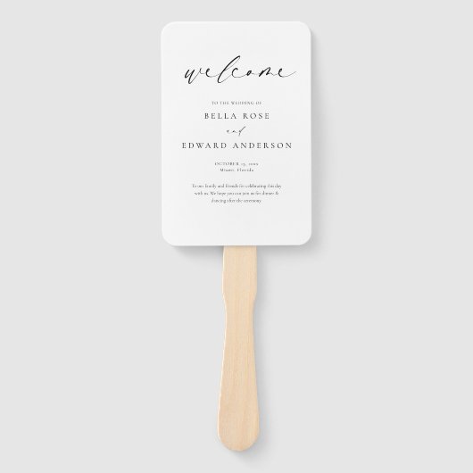 ミニマエレガントリスト結婚式 プログラムハンドファン ハンドファン (正面)