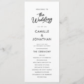 ミニマエレガントリスト結婚式 プログラム (正面)