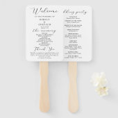 ミニマエレガントリスト結婚式 プログラム ハンドファン (正面&裏面)