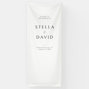 ミニマエレガントリスト結婚・ウェルカムのタペストリー旗 横断幕