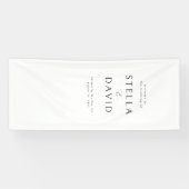 ミニマエレガントリスト結婚・ウェルカムのタペストリー旗 横断幕 (横)