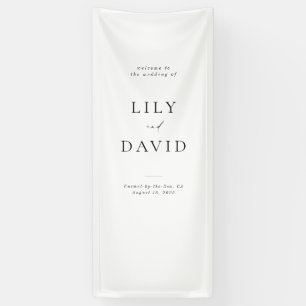 ミニマエレガントリスト結婚・ウェルカムのタペストリー旗 横断幕