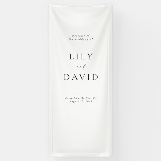ミニマエレガントリスト結婚・ウェルカムのタペストリー旗 横断幕 (縦)