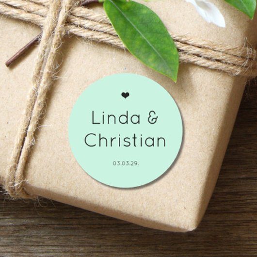 ミニマエレガントリスト結婚・グリーン ラウンドシール