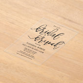 ミニマエレガントリスト聖なる書物、 経典ブライダルブランチ アクリル招待状 (レイダウン)