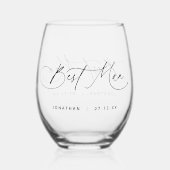 ミニマエレガントリスト花婿介添人 ステムなしワイングラス (裏面)