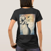 ミニマエレガントリスト花瓶デザイン Tシャツ (裏面)