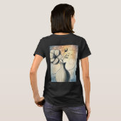 ミニマエレガントリスト花瓶デザイン Tシャツ (裏面フル)