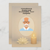 ミニマエレガントリスト葬儀カードデザイン シーズンカード (正面/裏面)