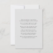 ミニマエレガントリスト葬儀悔やみや弔慰記念写真 サンキューカード (裏面)