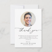 ミニマエレガントリスト葬儀悔やみや弔慰記念写真 サンキューカード (正面)