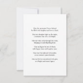 ミニマエレガントリスト葬儀悔やみや弔慰記念写真 サンキューカード (裏面)